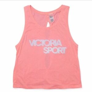 Victoria's Secret Sport Keyhole Tank Top Neon Nectar Peach Women's Large NWT